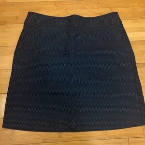 LOFT Textured Dark Blue Mini Skirt